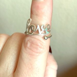 Alex and Ani sterling silver Love wrap ring
